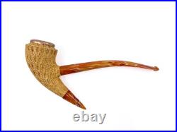 S. Yanik Meerschaum Pipe Freehand Lattice Ornament Smoking Pipe, Tobacco Pipe