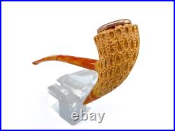 S. Yanik Meerschaum Pipe Freehand Lattice Ornament Smoking Pipe, Tobacco Pipe