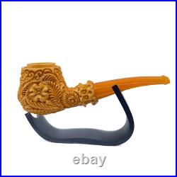 S. Yanik Meerschaum Pipe Freehand Smoking Pipe, Handcarved Ornament Tobacco Pipe S. Yanik Meerschaum Pipe Freehand Smoking Pipe, Handcarved Ornament Tobacco Pipe