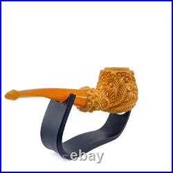 S. Yanik Meerschaum Pipe Freehand Smoking Pipe, Handcarved Ornament Tobacco Pipe