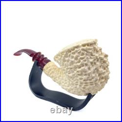 S. Yanik Meerschaum Pipe Freehand Smoking Pipe, Handcarved Tobacco Pipe