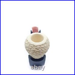 S. Yanik Meerschaum Pipe Freehand Smoking Pipe, Handcarved Tobacco Pipe