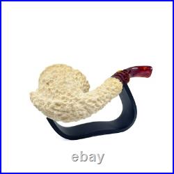S. Yanik Meerschaum Pipe Freehand Smoking Pipe, Handcarved Tobacco Pipe