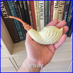 S. Yanik Meerschaum Pipe Freehand Smoking Pipe Handcarved Tobacco Pipe Model 3