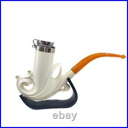 S. Yanik Meerschaum Pipe Freehand Smoking Pipe Handmade Ulmar Design Tobacco Pipe