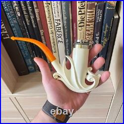 S. Yanik Meerschaum Pipe Freehand Smoking Pipe Handmade Ulmar Design Tobacco Pipe
