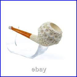 S. Yanik Meerschaum Pipe Freehand Smoking Pipe, Lattice Ornament Tobacco Pipe