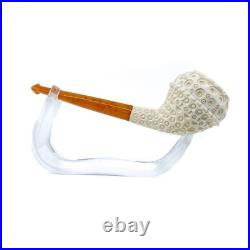 S. Yanik Meerschaum Pipe Freehand Smoking Pipe, Lattice Ornament Tobacco Pipe