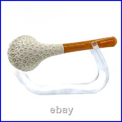 S. Yanik Meerschaum Pipe Freehand Smoking Pipe, Lattice Ornament Tobacco Pipe