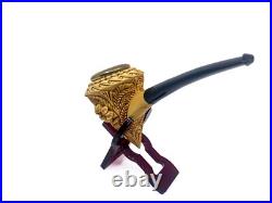 S. Yanik Meerschaum Pipe Freehand Smoking Pipe with Celtic Ornament, Tobacco Pipe