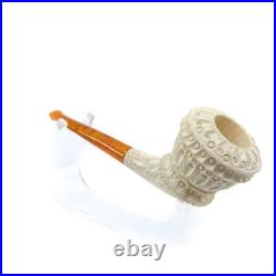S. Yanik Meerschaum Pipe Freehand Smoking Pipe with Lattice Ornament Tobacco Pipe