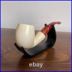 S. Yanik Meerschaum Pipe Half Bent Smooth Tobacco Smoking Pipe
