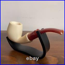 S. Yanik Meerschaum Pipe Half Bent Smooth Tobacco Smoking Pipe