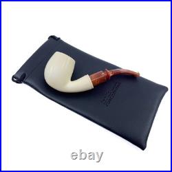 S. Yanik Meerschaum Pipe Half Bent Smooth Tobacco Smoking Pipe