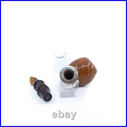 S. Yanik Meerschaum Pipe Hand Carved Billiard Smoking Pipe Algerian Briar