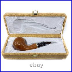 S. Yanik Meerschaum Pipe Hand Carved Billiard Smoking Pipe Algerian Briar
