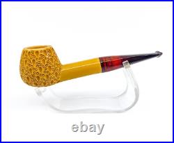 S. Yanik Meerschaum Pipe Hand Carved Lattice Ornament Tomato Shaped Smoking Pipe