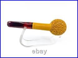 S. Yanik Meerschaum Pipe Hand Carved Lattice Ornament Tomato Shaped Smoking Pipe