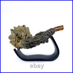 S. Yanik Meerschaum Pipe Handmade Calabash Smoking Pipe, Real Gourd, Tobacco Pipe