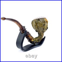 S. Yanik Meerschaum Pipe Handmade Calabash Smoking Pipe, Real Gourd, Tobacco Pipe