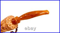 S. Yanik Meerschaum Pipe Handmade Skull Smoking Pipe, Ornament Tobacco Pipe