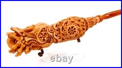 S. Yanik Meerschaum Pipe Large Skull Smoking Pipe, Handmade Tobacco Pipe