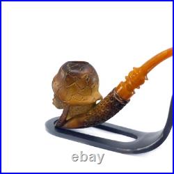 S. Yanik Meerschaum Pipe Meat Grinder Smoking Pipe, Zombie Soldier Tobacco Pipe