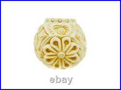 S. Yanik Meerschaum Pipe Ornament Half Bent Apple Smoking Pipe, Tobacco Pipe