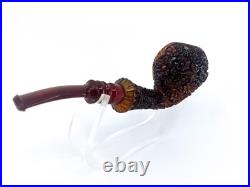 S. Yanik Meerschaum Pipe Pear Shaped Half Bent Ornament Smoking Pipe Tobacco pipe