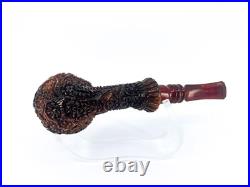 S. Yanik Meerschaum Pipe Pear Shaped Half Bent Ornament Smoking Pipe Tobacco pipe