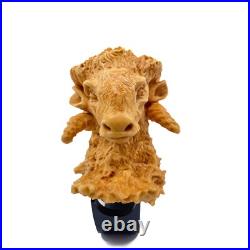 S. Yanik Meerschaum Pipe Ram Smoking Pipe, Handcarved Tobacco Pipe