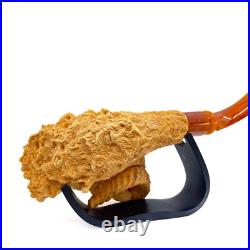 S. Yanik Meerschaum Pipe Ram Smoking Pipe, Handcarved Tobacco Pipe