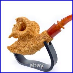 S. Yanik Meerschaum Pipe Ram Smoking Pipe, Handcarved Tobacco Pipe