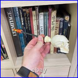 S. Yanik Meerschaum Pipe Skull Smoking Pipe, Handcarved Churchwarden Tobacco Pipe