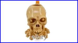 S. Yanik Meerschaum Pipe Skull Smoking Pipe, Handcarved Ornament Tobacco Pipe