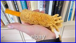 S. Yanik Meerschaum Pipe Skull Smoking Pipe, Handcarved Ornament Tobacco Pipe