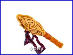 S. Yanik Meerschaum Pipe Skull Smoking Pipe, Handcarved Tobacco Pipe
