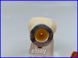 S. Yanik Meerschaum Pipe Smooth Grapefruit Shape Smoking Pipe with Air Hole