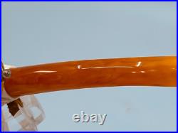 S. Yanik Meerschaum Pipe Tomato Shaped Smoking Pipe with Celtic Ornament and Cap