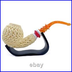 S. Yanik Meerschaum Pipe Unique, Knot Ornament, Apple Tobacco Smoking Pipe