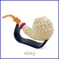 S. Yanik Meerschaum Pipe Unique, Knot Ornament, Apple Tobacco Smoking Pipe