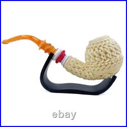 S. Yanik Meerschaum Pipe Unique, Knot Ornament, Apple Tobacco Smoking Pipe