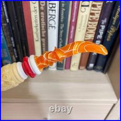 S. Yanik Meerschaum Pipe Unique, Knot Ornament, Apple Tobacco Smoking Pipe