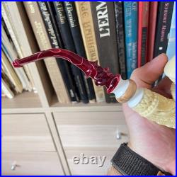 S. Yanik Meerschaum Pipe Unique, Knot Ornament, Floral Tobacco Smoking Pipe