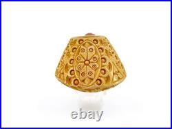 S. Yanik Meerschaum Pipe Volcane Shaped Smoking Pipe, Hand Carved Tobacco Pipe