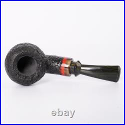 Sandblasted Briar Tobacco Pipe Curved Cumberland Stem Smoking Pipe Freehand Pipe