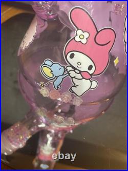Sanrio My Melody And My Sweet Piano Glass 8 Inch Pink Glass Bong Smoking Pipe
