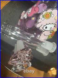 Sanrio My Melody And My Sweet Piano Glass 8 Inch Pink Glass Bong Smoking Pipe