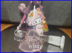 Sanrio My Melody And My Sweet Piano Glass 8 Inch Pink Glass Bong Smoking Pipe