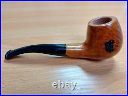 Sasieni 4 Dot Select Grain Briar Bent Pipe Boxed with Silk Pouch, Unsmoked